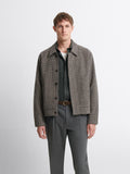 Blouson en laine mélangée à motifs