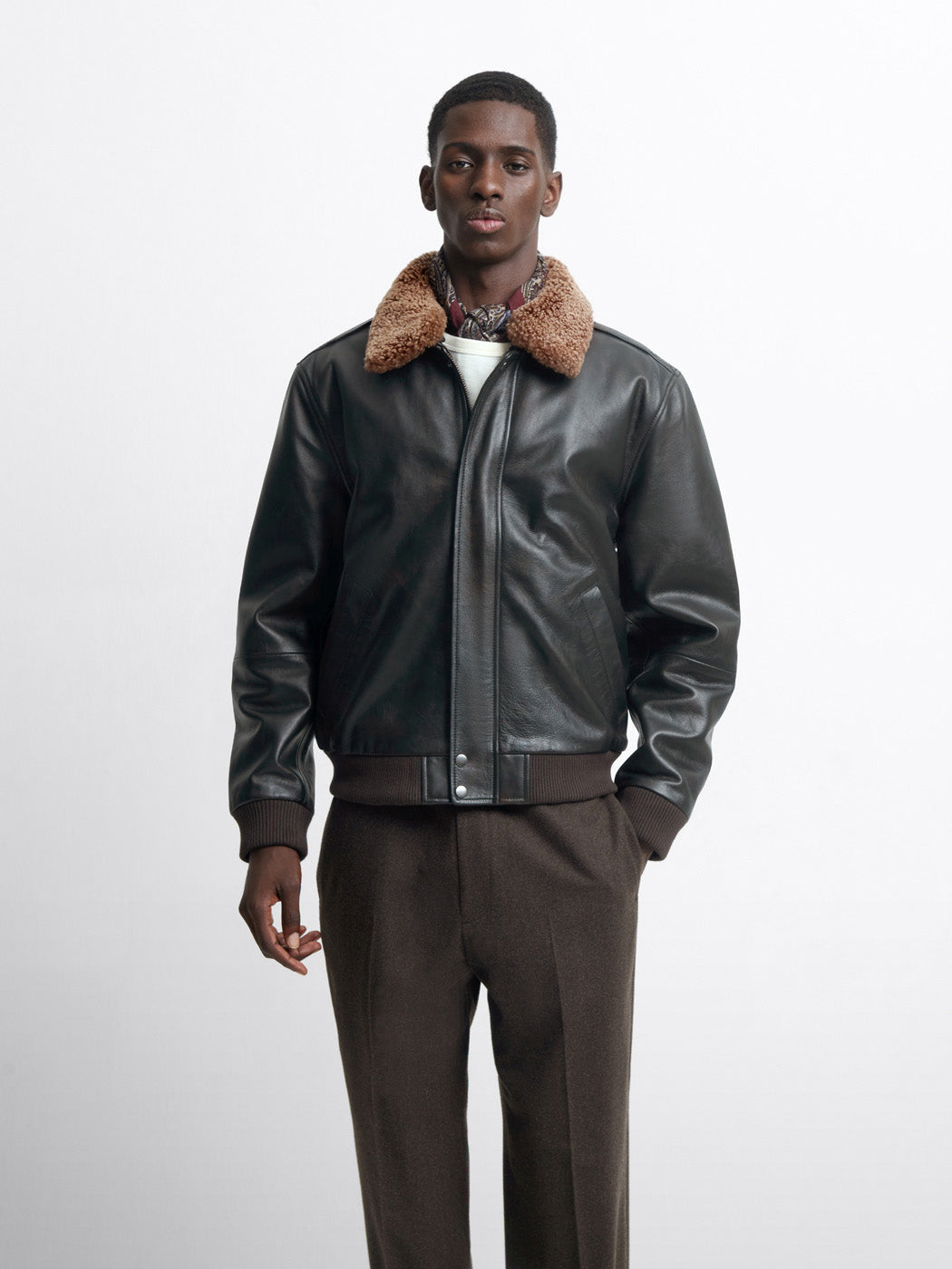 Blouson aviateur en cuir - L'atelier