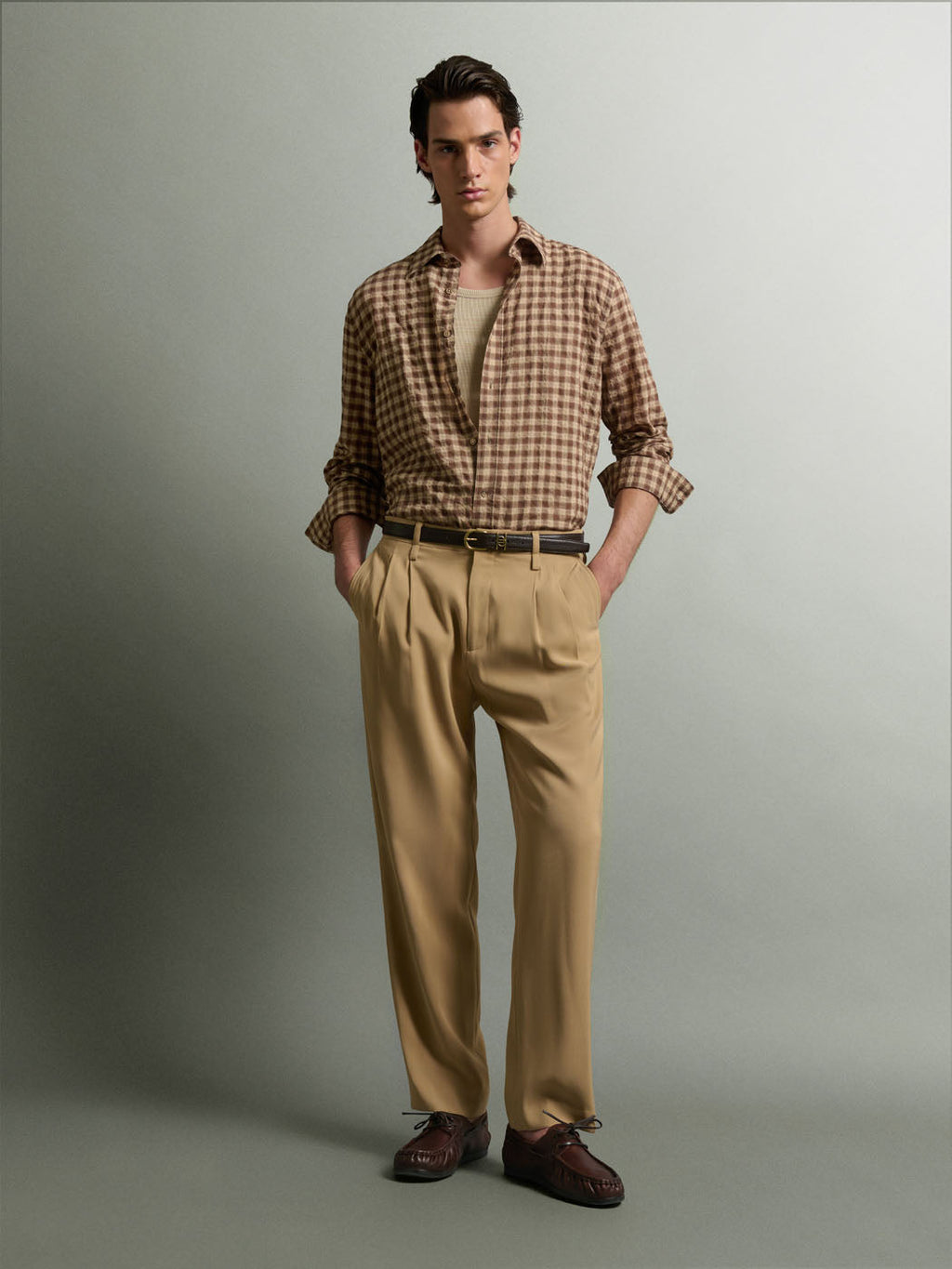 Chemise regular à carreaux