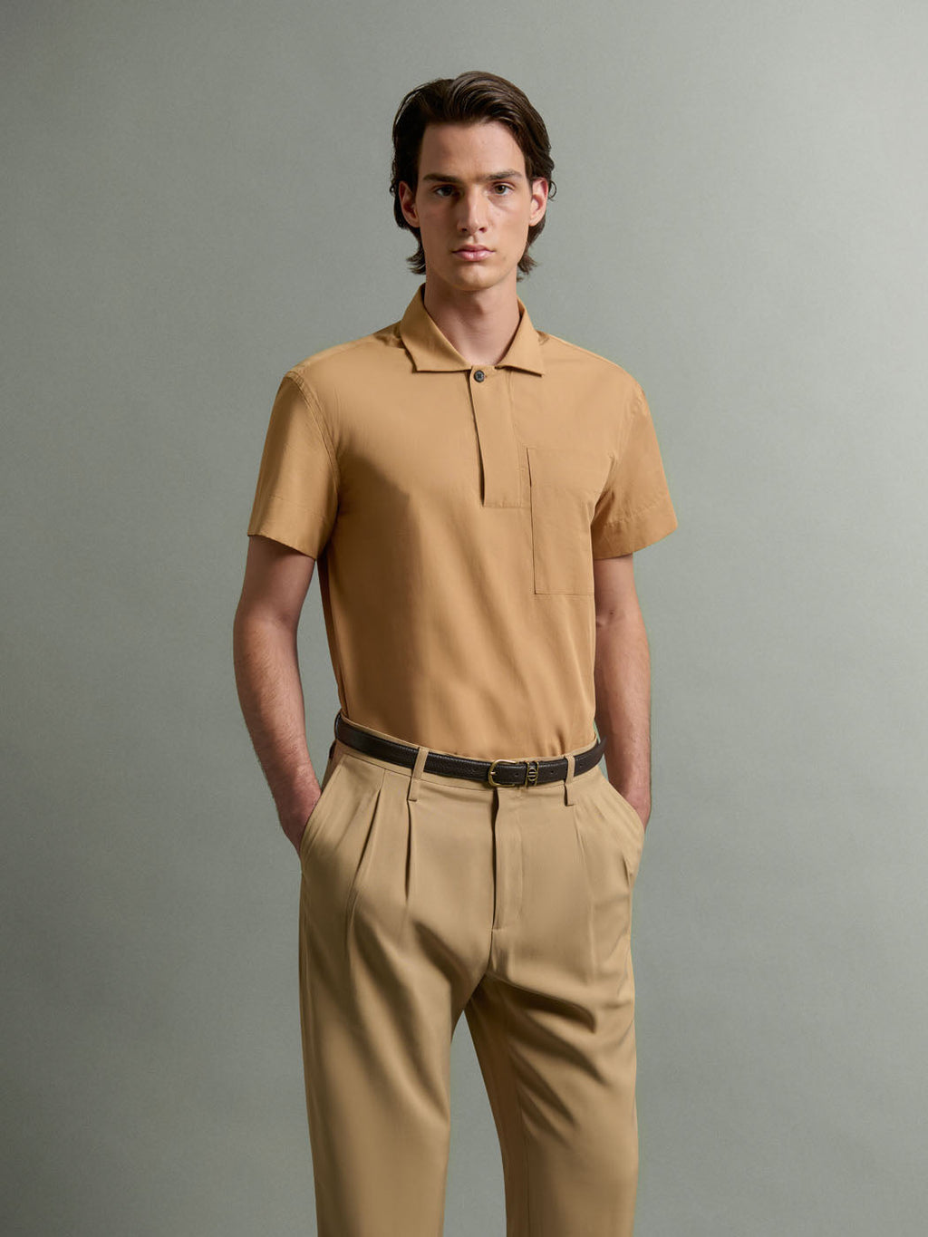 Chemise manches courtes regular en coton